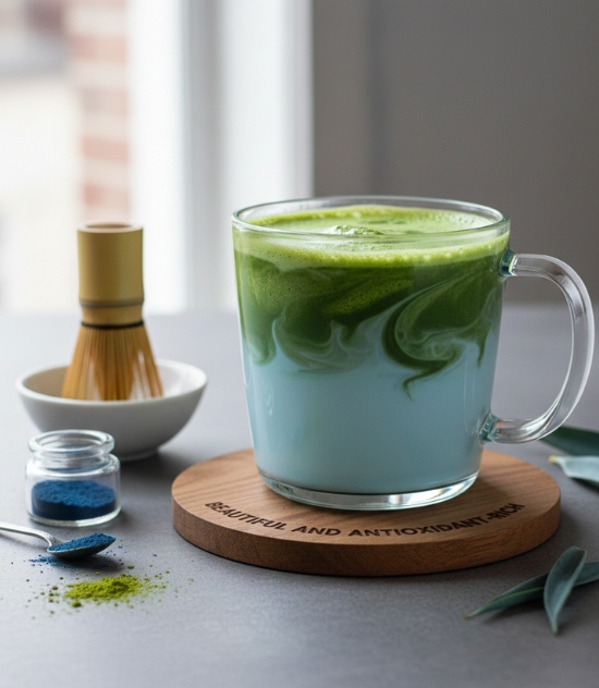 Blue Spirulina Matcha Latte