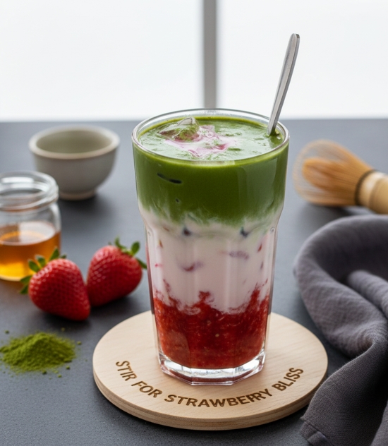 Strawberry Matcha Milk